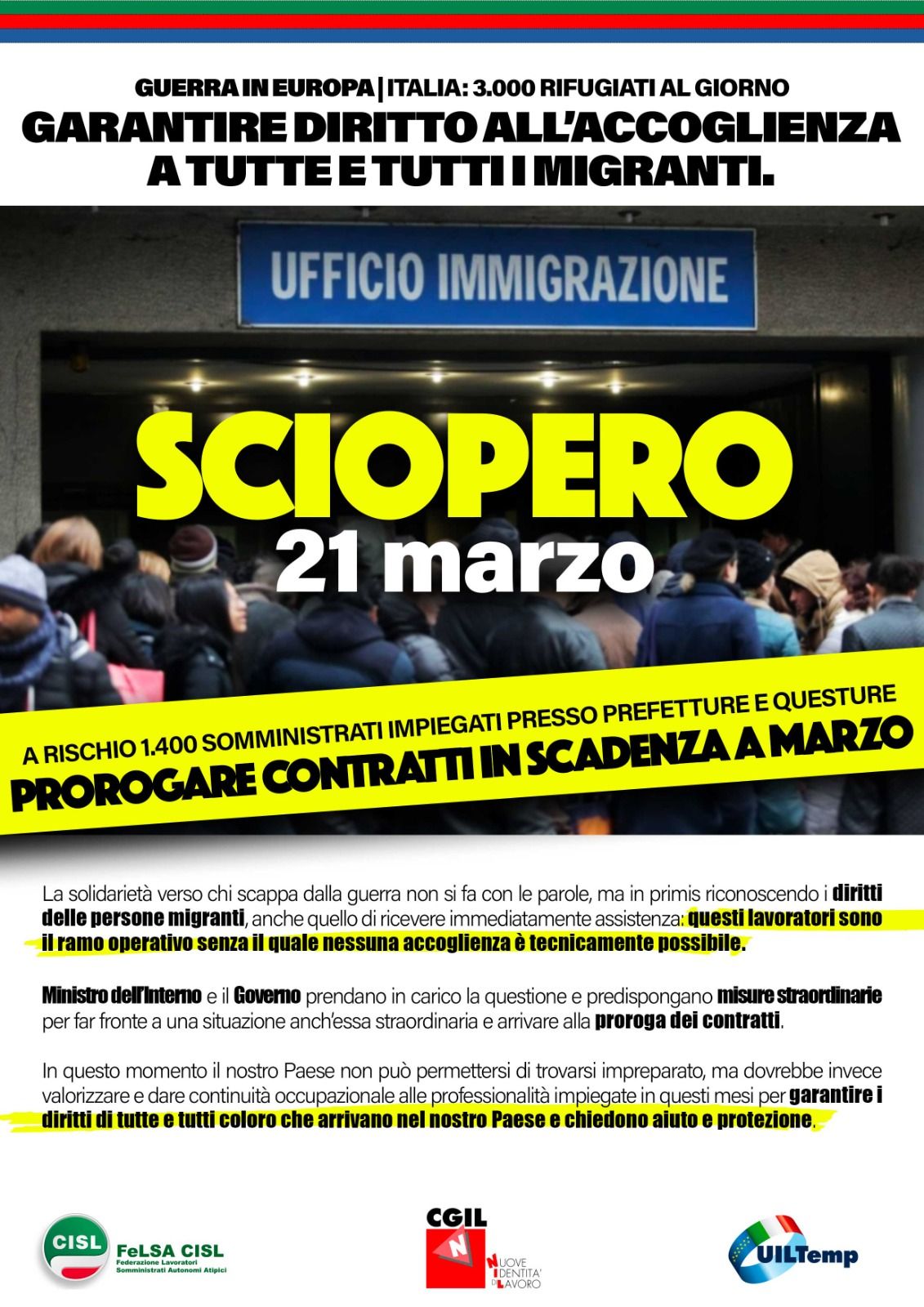 Presidio a Roma 21 marzo 2022