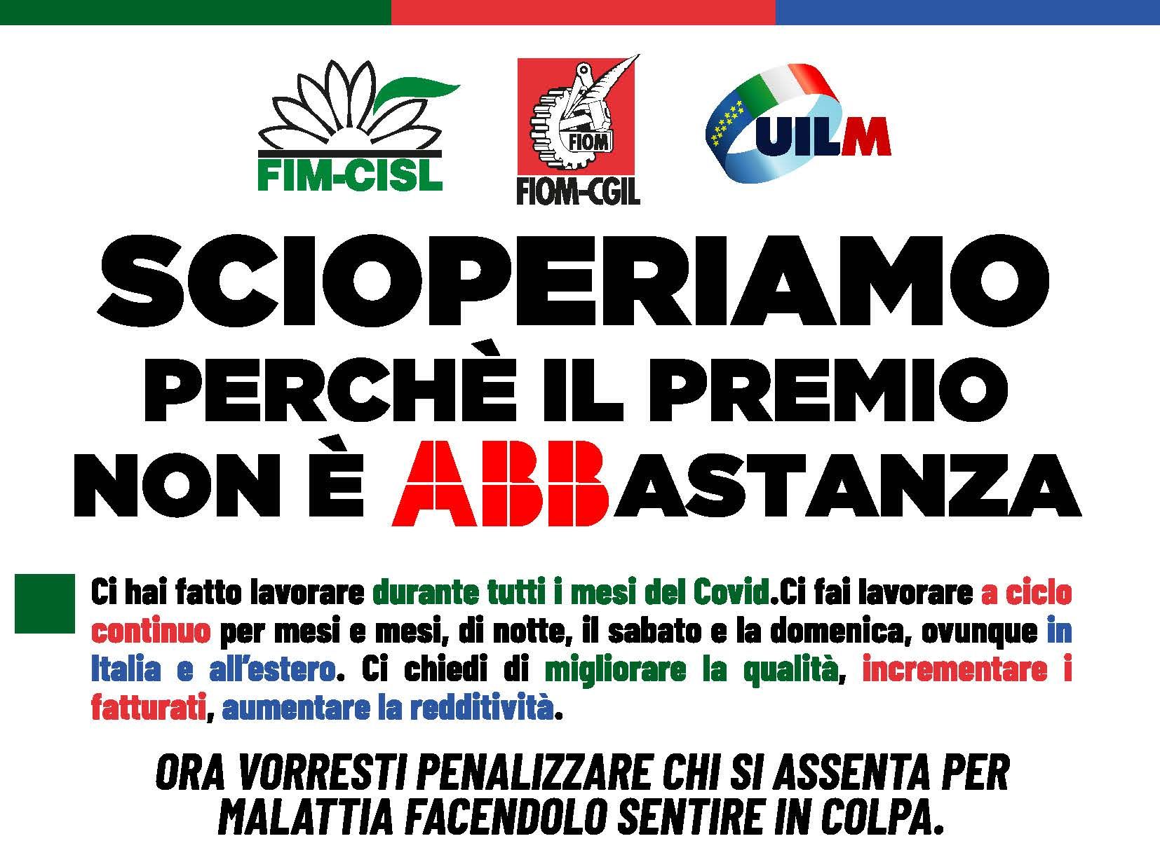 Stato di agitazione e sciopero - Adesione dei lavoratori somministrati in missione presso ABB