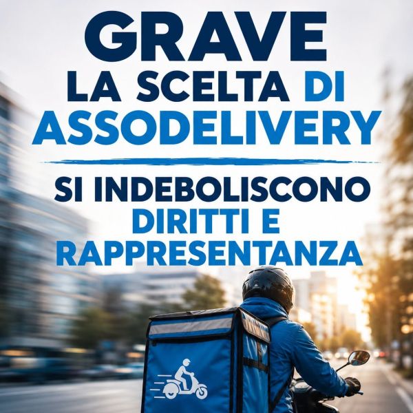 Riders, Carmelo Prestileo (UILTemp): "Grave la scelta di Assodelivery. Si indeboliscono diritti e rappresentanza"