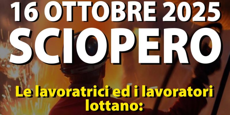 Adesione sciopero 16 ottobre Ex ILVA