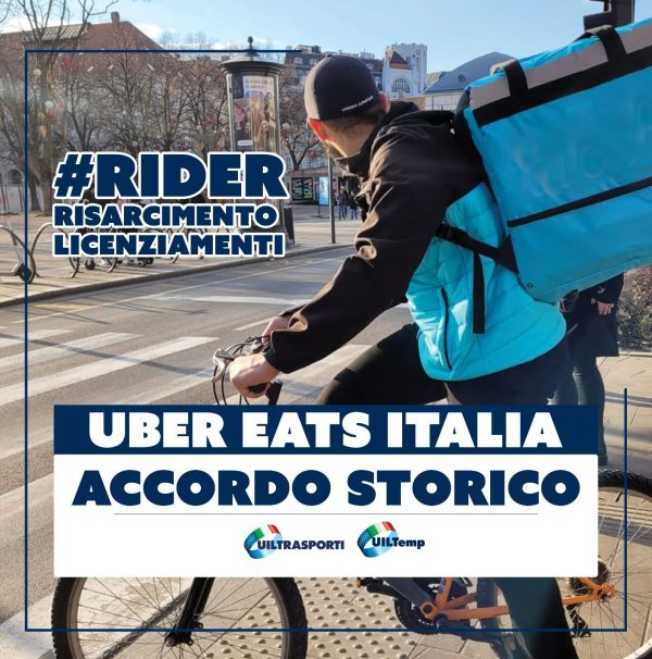 Rider, sindacati: accordo storico con Uber Eats. Un primo passo verso maggiori tutele e sicurezza per i lavoratori della Gig economy